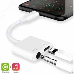 2 in 1 iPhone Aux Audio Adaptor and charging Port - New in Box